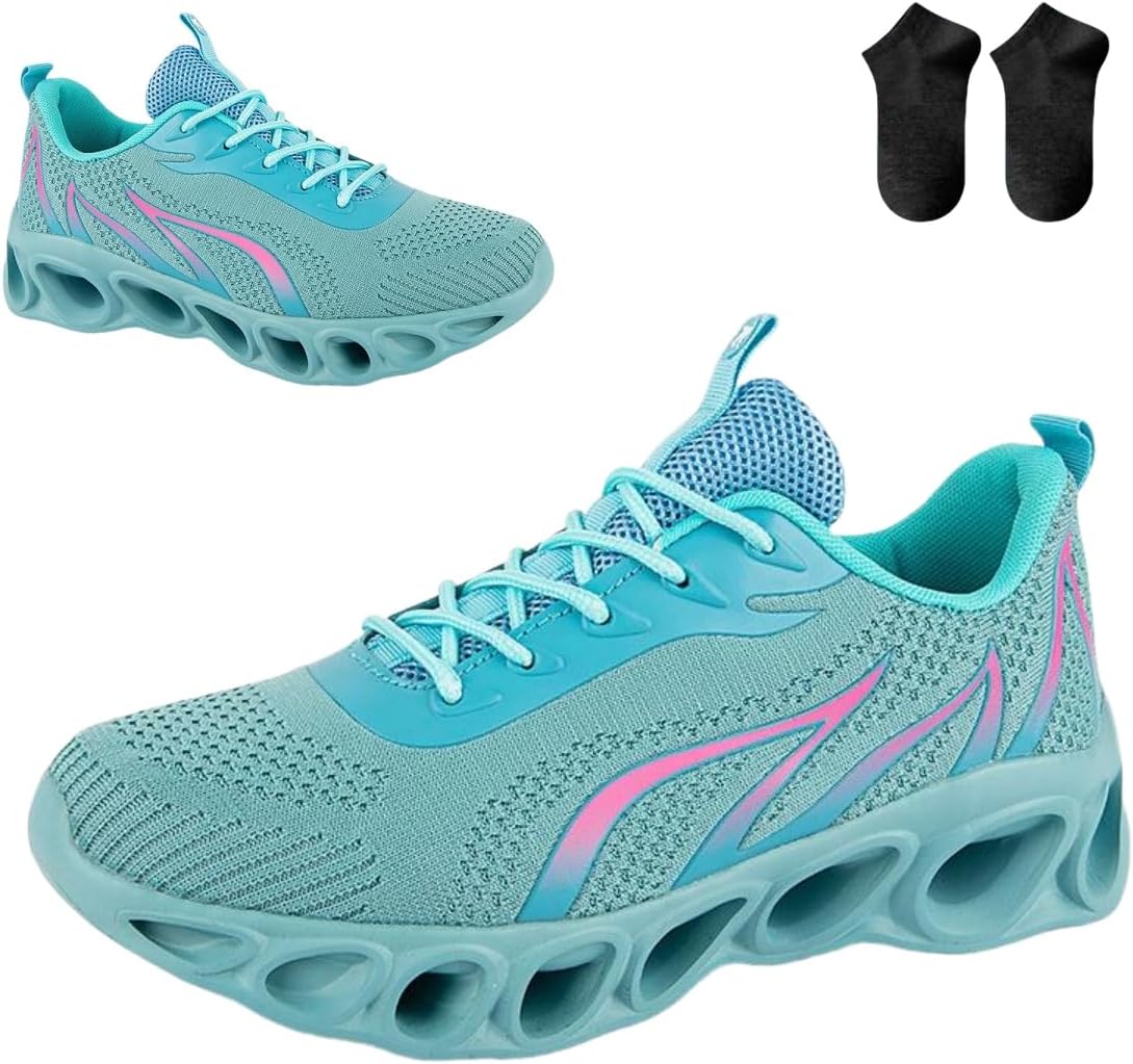 

Женские обувь Softsfeel для облегчения ходьбы, идеальная для прогулок, мужские ортопедические удобные кроссовки, противоскользящие с амортизацией Generic, небесно-голубой