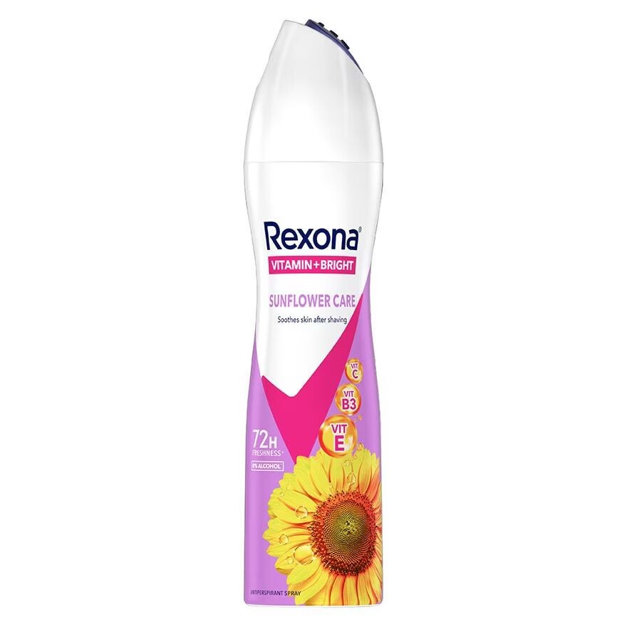 

Rexona Спрей-антиперспирант Витамин + Яркий подсолнух 135 мл. Новости, Pink