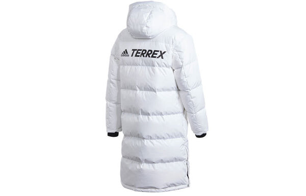 Пуховик adidas Outdoor Casual Sports hooded down Jacket Couple Style White, белый — фото 2