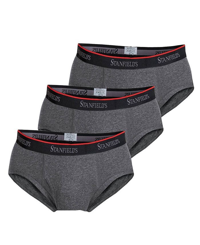 

Мужские трусы из хлопкового стрейча, комплект из 3 трусов Stanfield's, серый