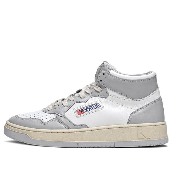 Кроссовки medalist mid leather sneakers two-toned 'white grey' Autry, белый