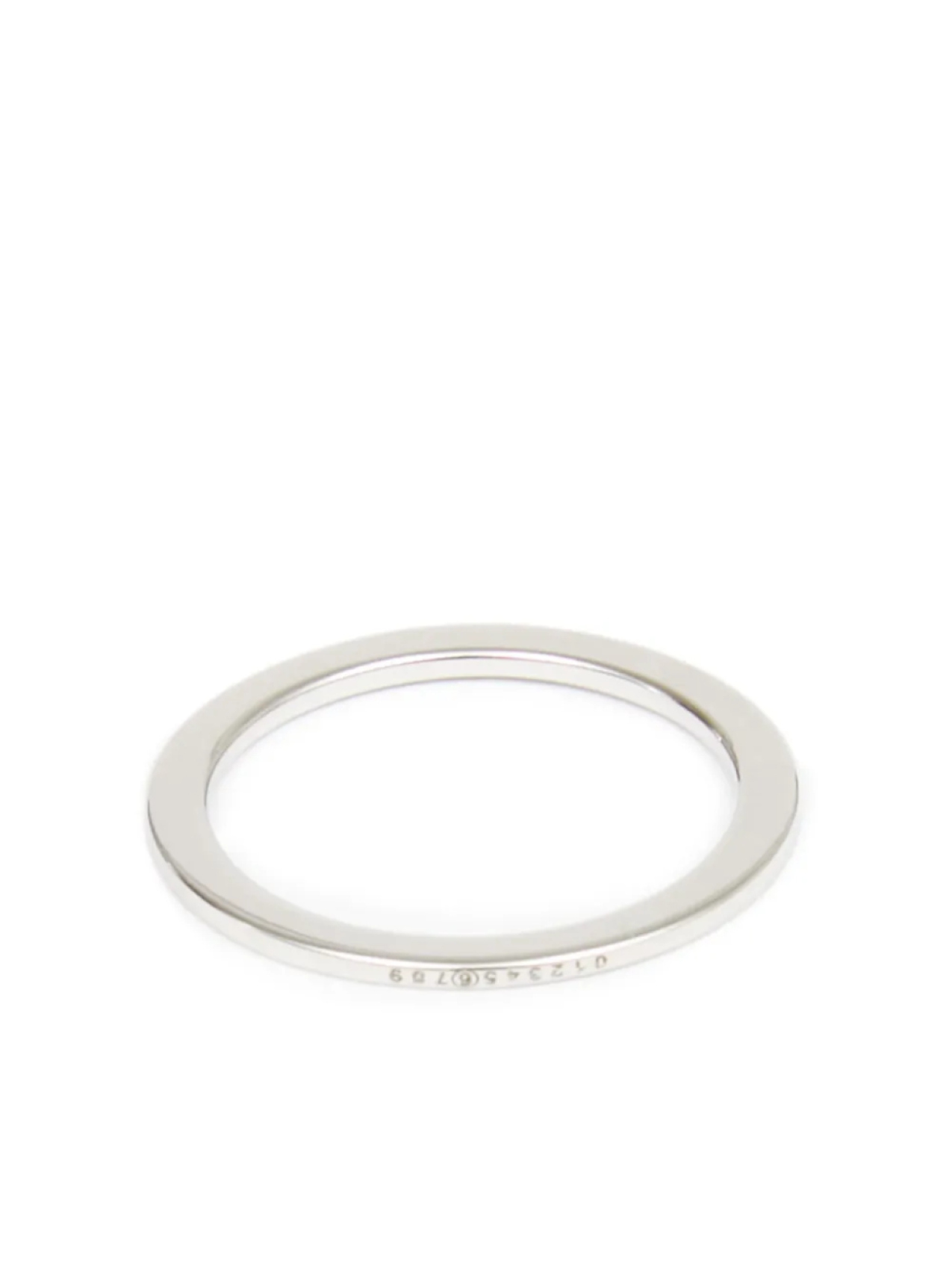 

MM6 Maison Margiela кольцо Numeric Minimal Signature с гравировкой, серебряный