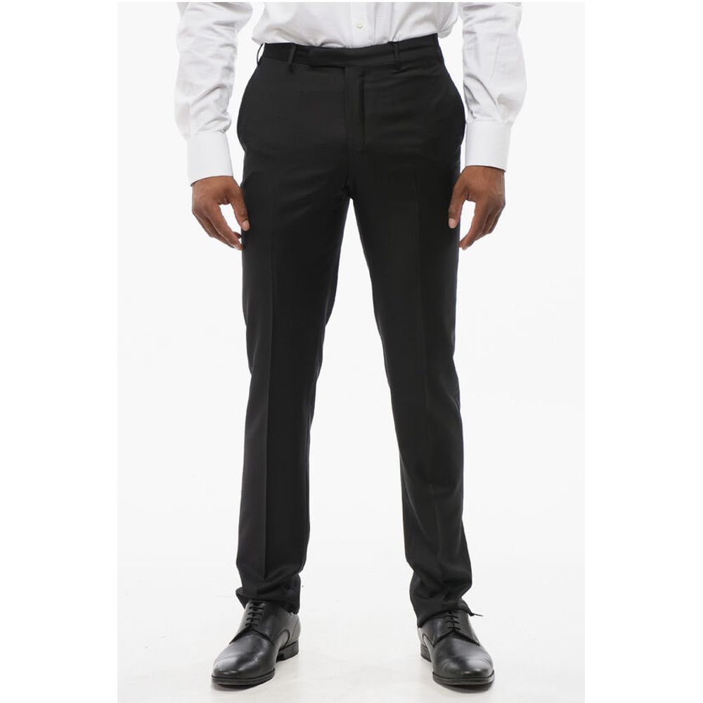 

Брюки TREND из натуральной шерсти со шлевками для ремня Corneliani, Black