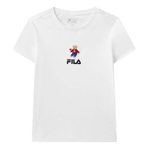 

Футболка bear pattern round neck pullover short sleeve white Fila, белый