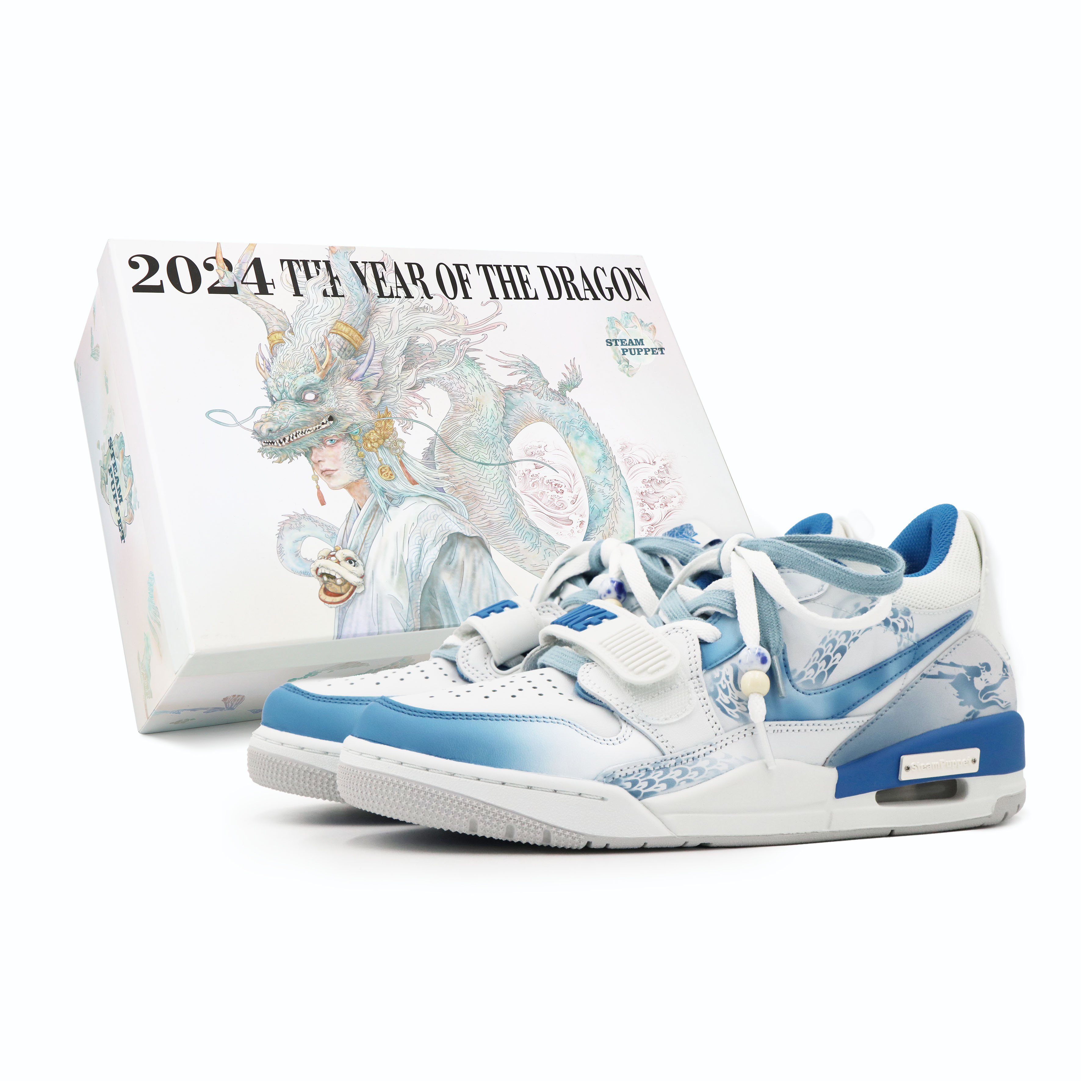 

Jordan Баскетбольные кроссовки Legacy 312 с низким верхом, износостойкие, мужские, синие, белые