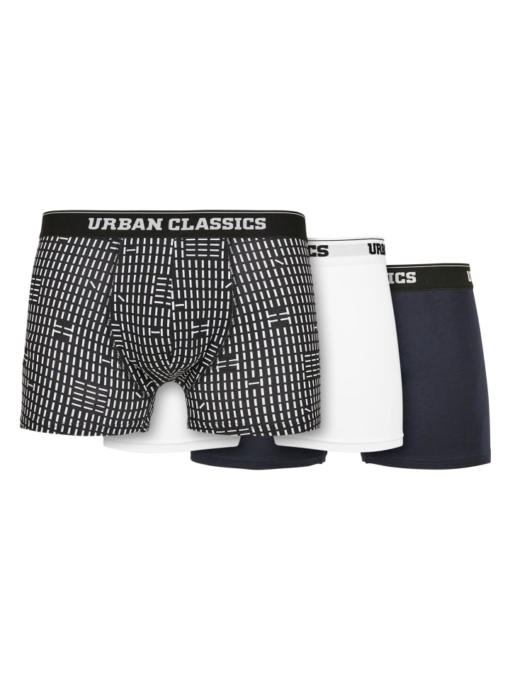 

Боксерские трусы Urban Classics, цвет minimal aop+white+navy