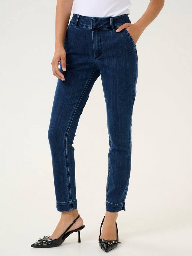 

Джинсы lea slim fit 7/8 KAFFE, темно-синий