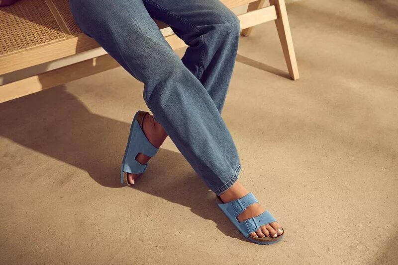 Женские сандалии Birkenstock Arizona с мягкой стелькой, синий — фото 3