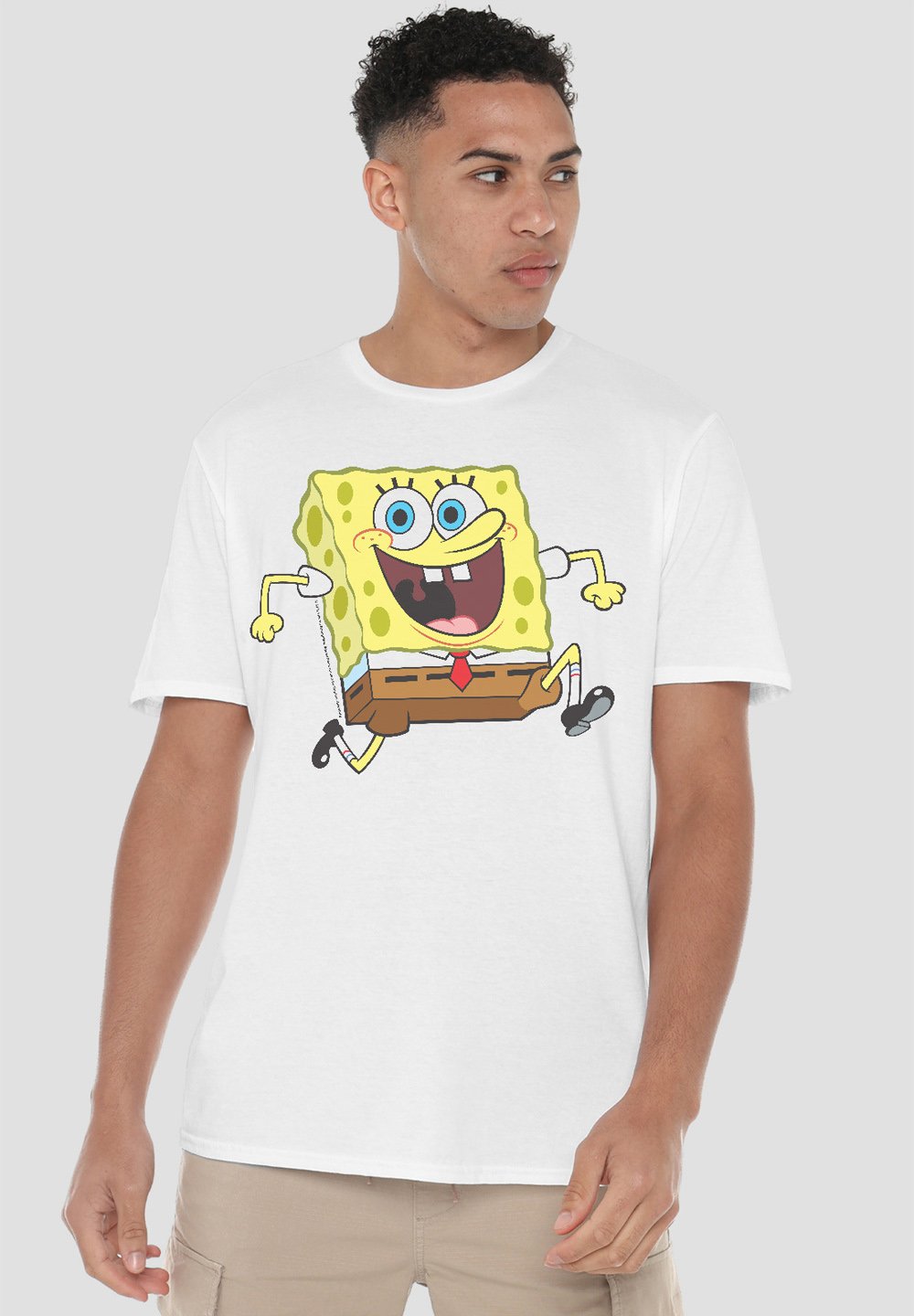 

Футболка с принтом SPONGEBOB HAPPY RUNNING Cotton Soul, белый