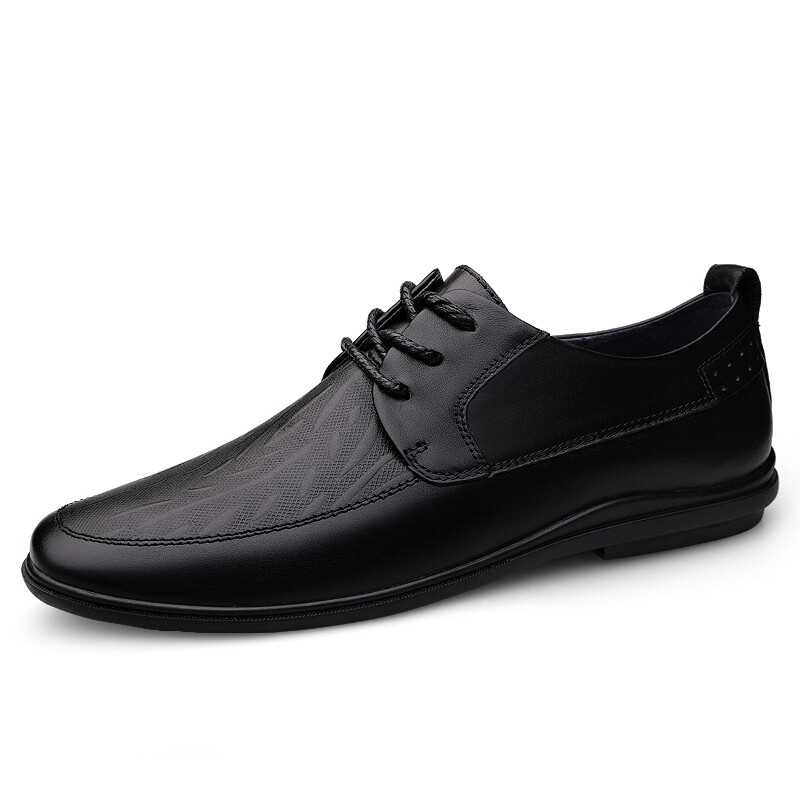 

Туфли мужские низкие King Jinmai, цвет Black 20301HS