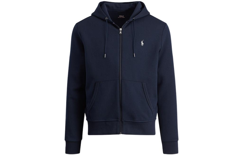Двусторонний худи на молнии и спортивные брюки Double Knit Polo Ralph Lauren, синий