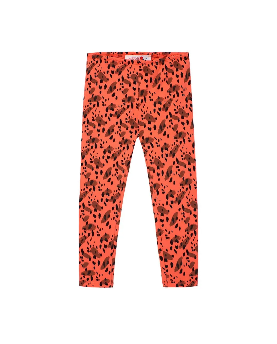 

Леггинсы с анималистичным принтом и эластичной талией для девочки Boboli, оранжевый