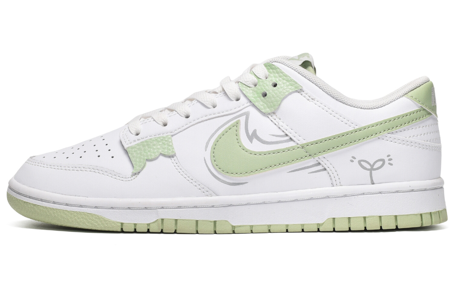 

Кроссовки Nike Dunk Skateboard Shoes Men Low-Top White Green, Зеленый, Кроссовки Nike Dunk Skateboard Shoes Men Low-Top White Green