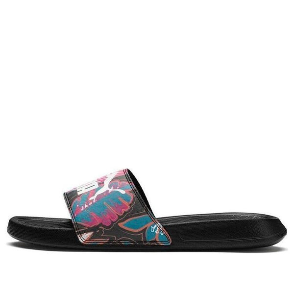 Тапочки popcat flower power sandals black Puma, черный