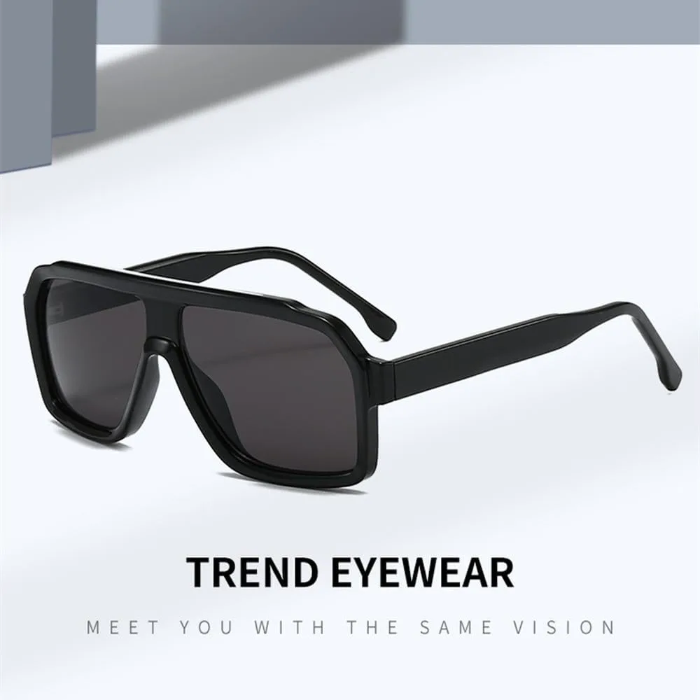 

Классические солнцезащитные очки для женщин и мужчин, роскошные солнцезащитные очки в крупной оправе для мужчин, винтажные очки для вождения LVTFCO, Black