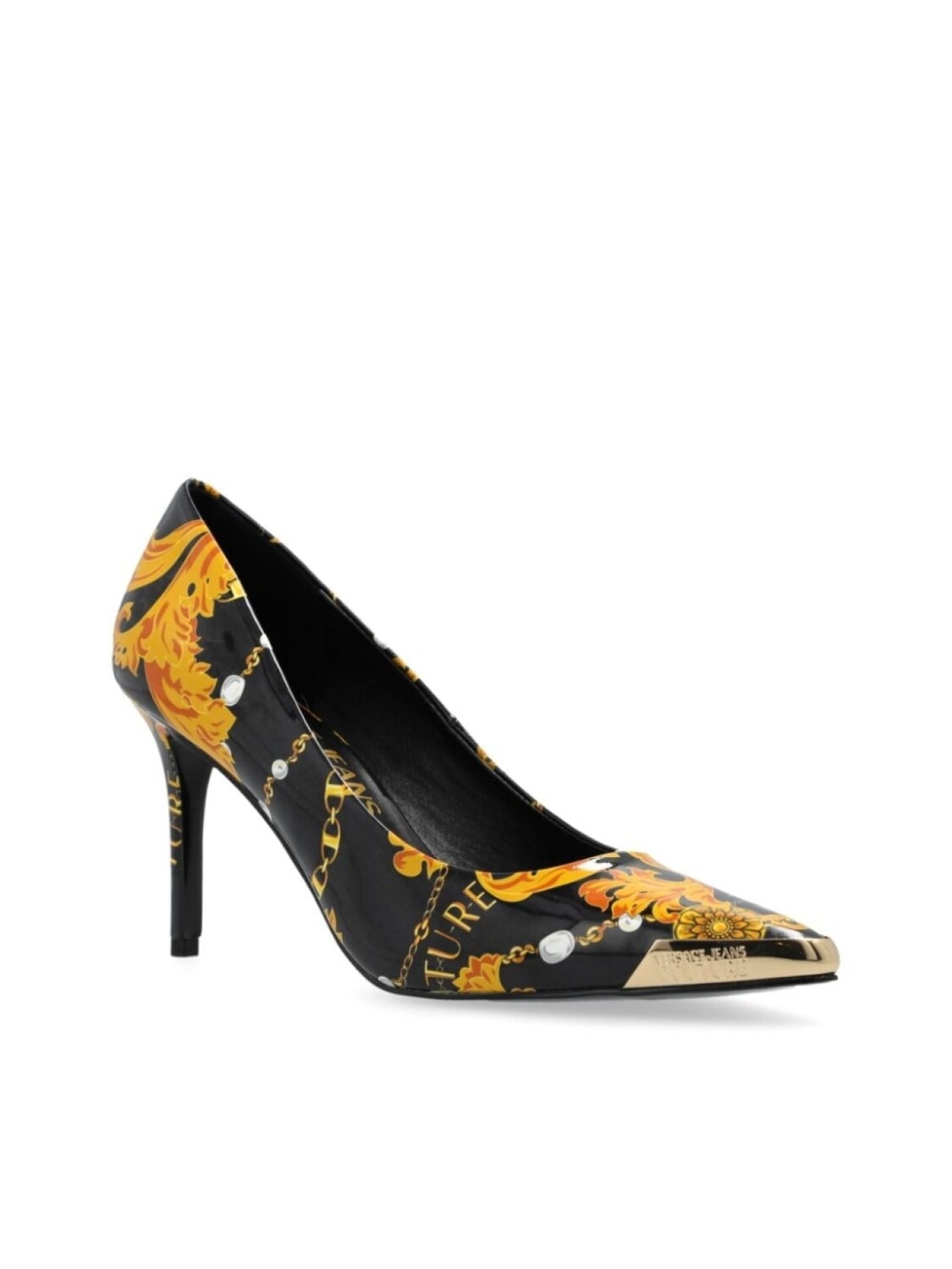 Versace Jeans Couture туфли-лодочки Scarlett с узором, черный — фото 4