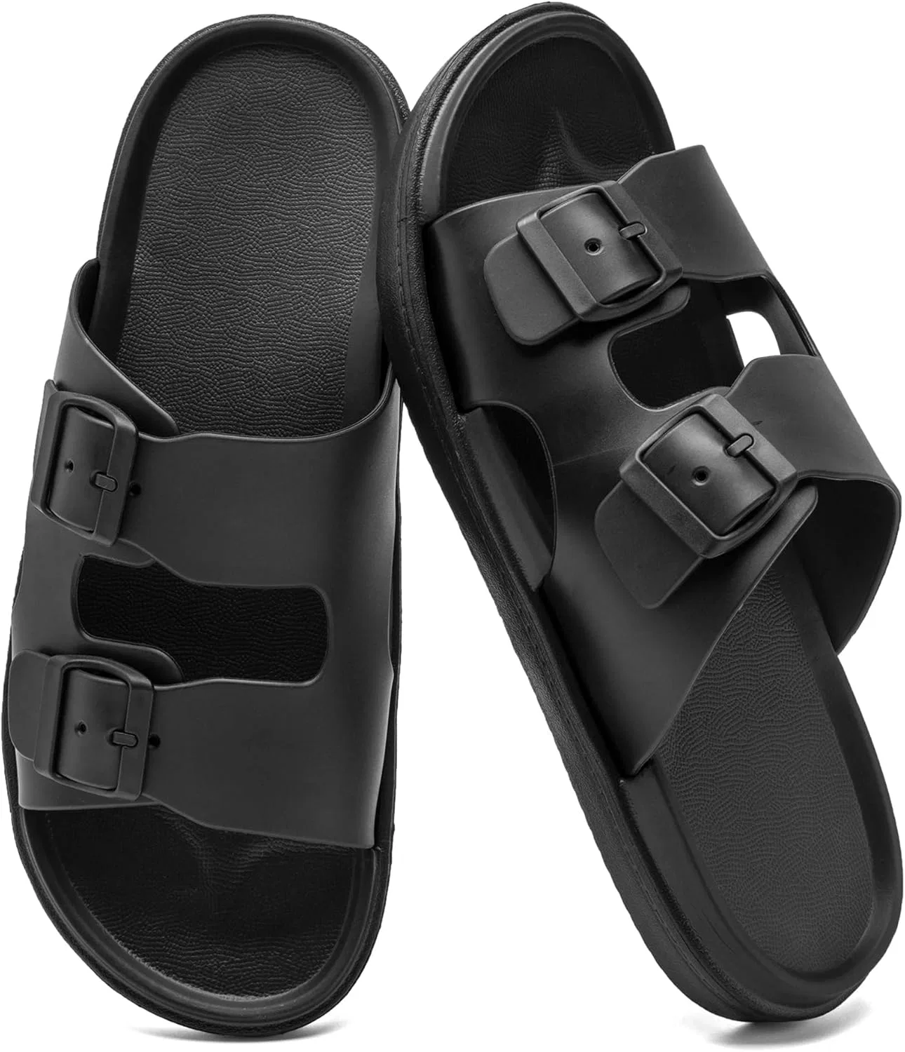 Сандалии с двойной пряжкой, водонепроницаемые, Men's Comfort, Black Kiemorgy