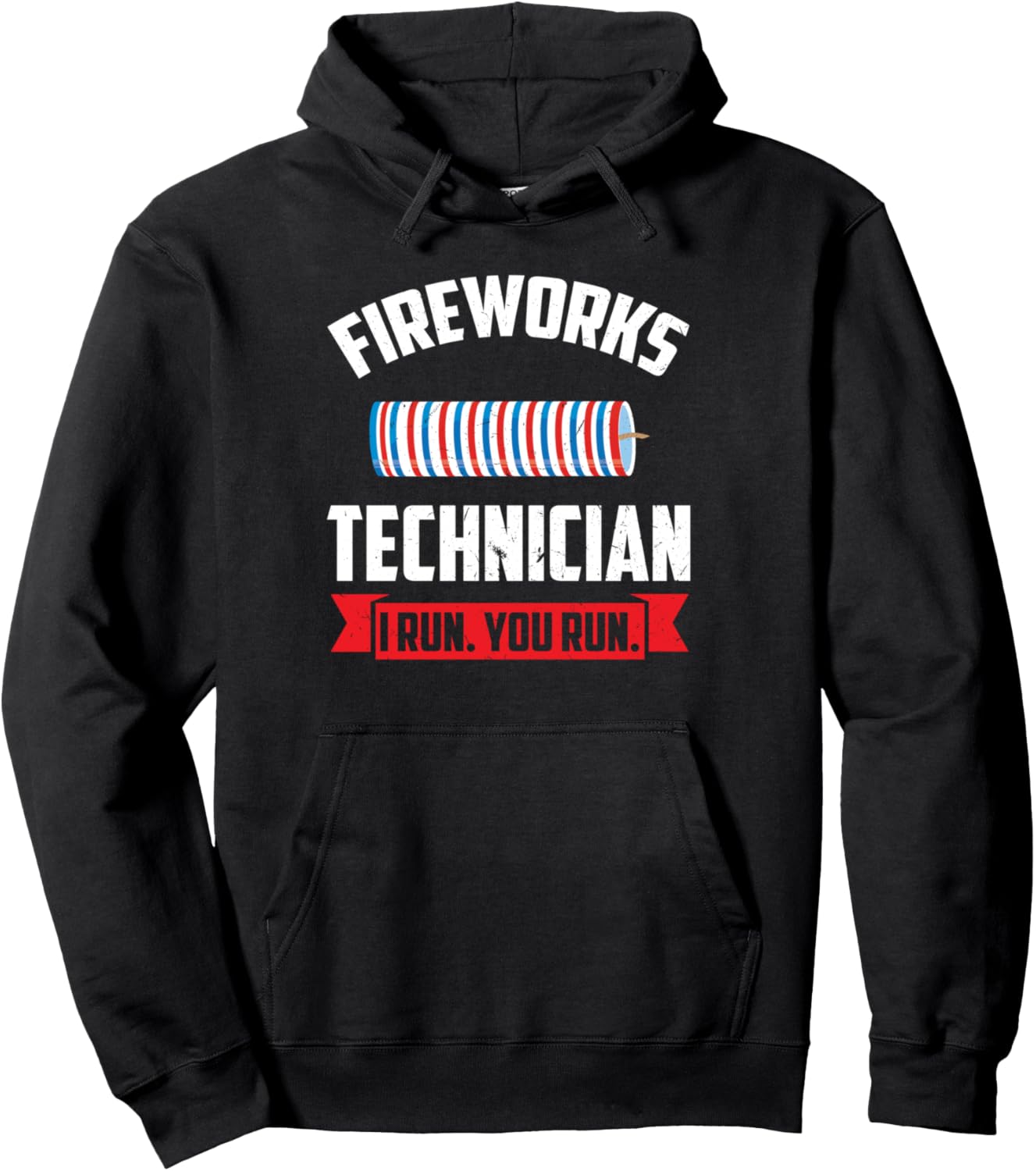 

Пиротехник, я бегу, ты беги, толстовка ко Дню независимости Humor 4Th Of July & Independent Day Gift Ideas, черный