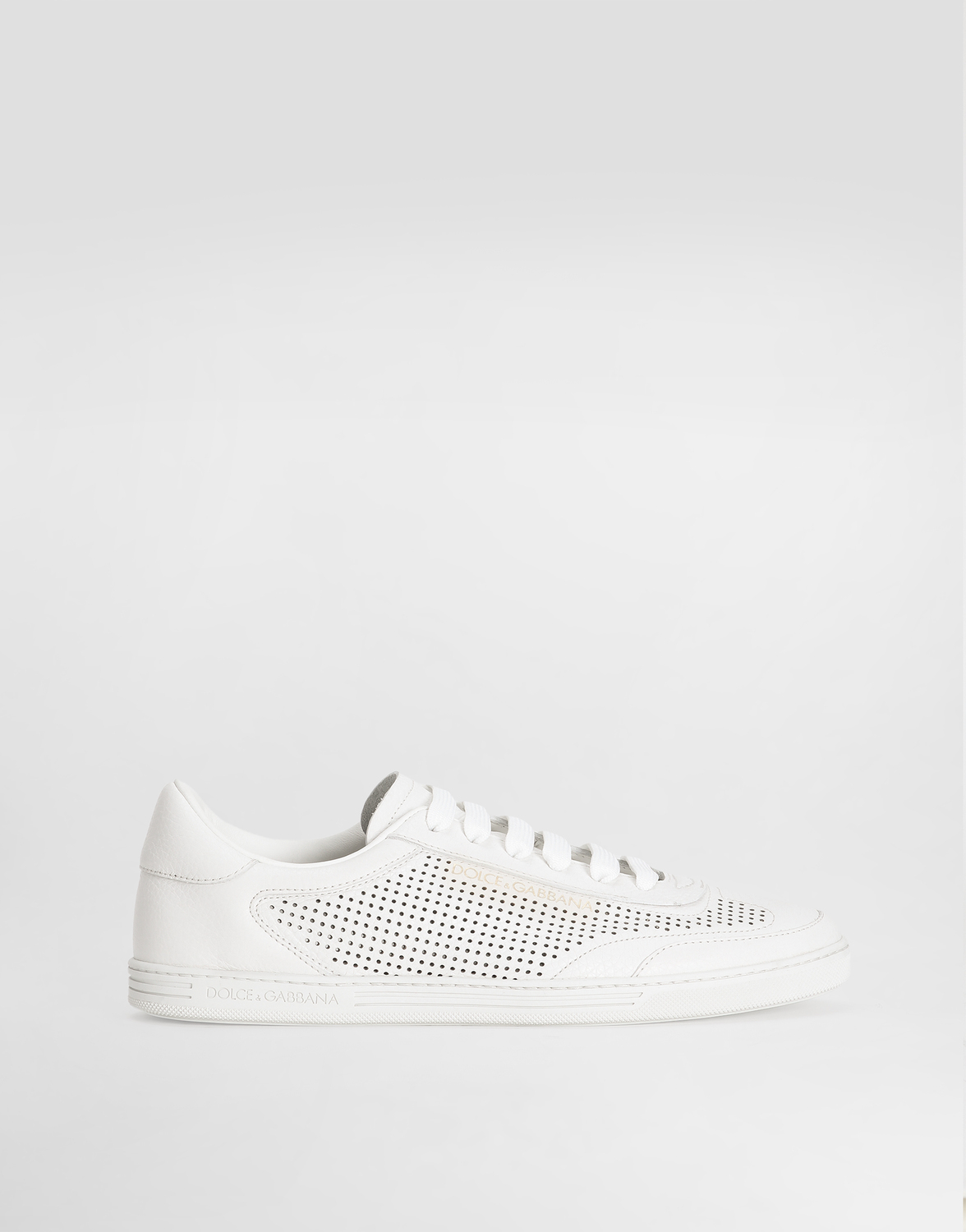 

Кроссовки saint tropez из перфорированной телячьей кожи Dolce & Gabbana, белый