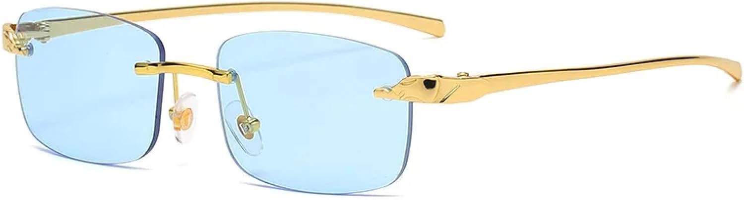 

Солнцезащитные очки с защитой от УФ-излучения UV400 | Без оправы, металлические, маленький размер | Для женщин и мужчин, для занятий спортом на открытом воздухе и вождения DSVIGF, 07