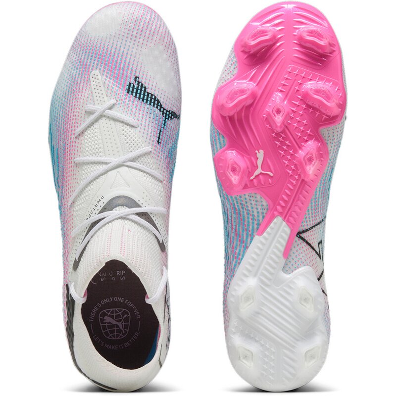 Футбольные бутсы Future 7 Ultimate FG/AG Puma, цвет puma white-puma black-poison p — фото 2