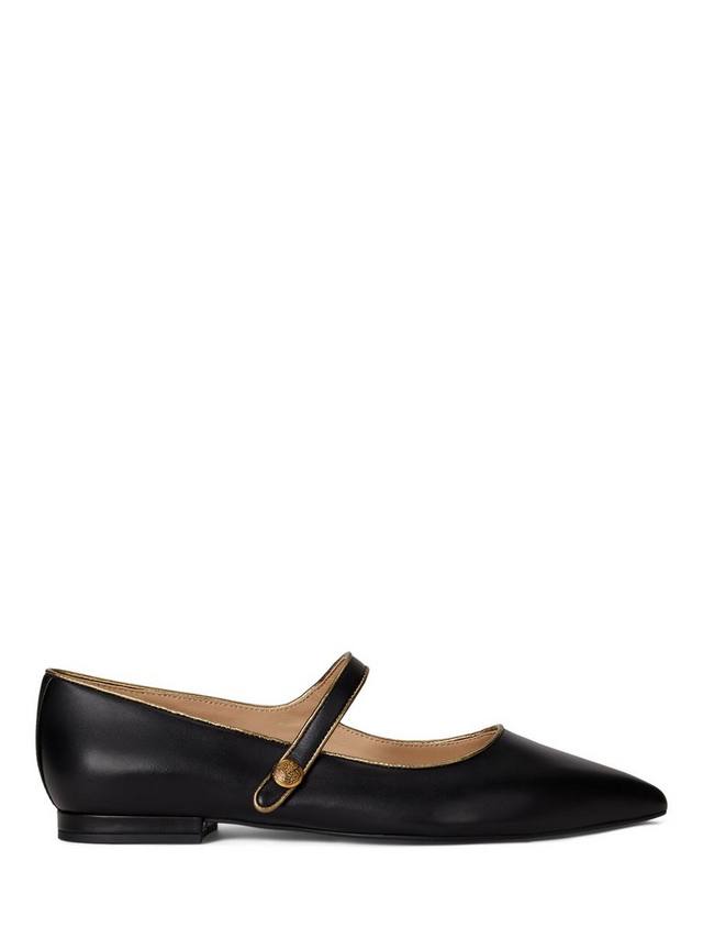 Двухцветные кожаные туфли Mary Jane от Lauren Londyn Ralph Lauren, Black/Gold