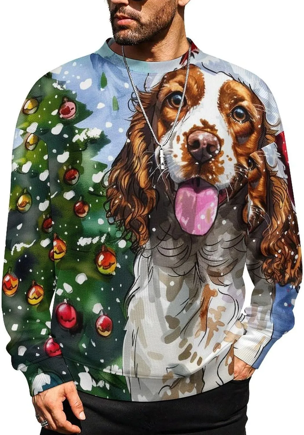 

MoBlinko милый рождественский свитер для мужчин с длинным рукавом