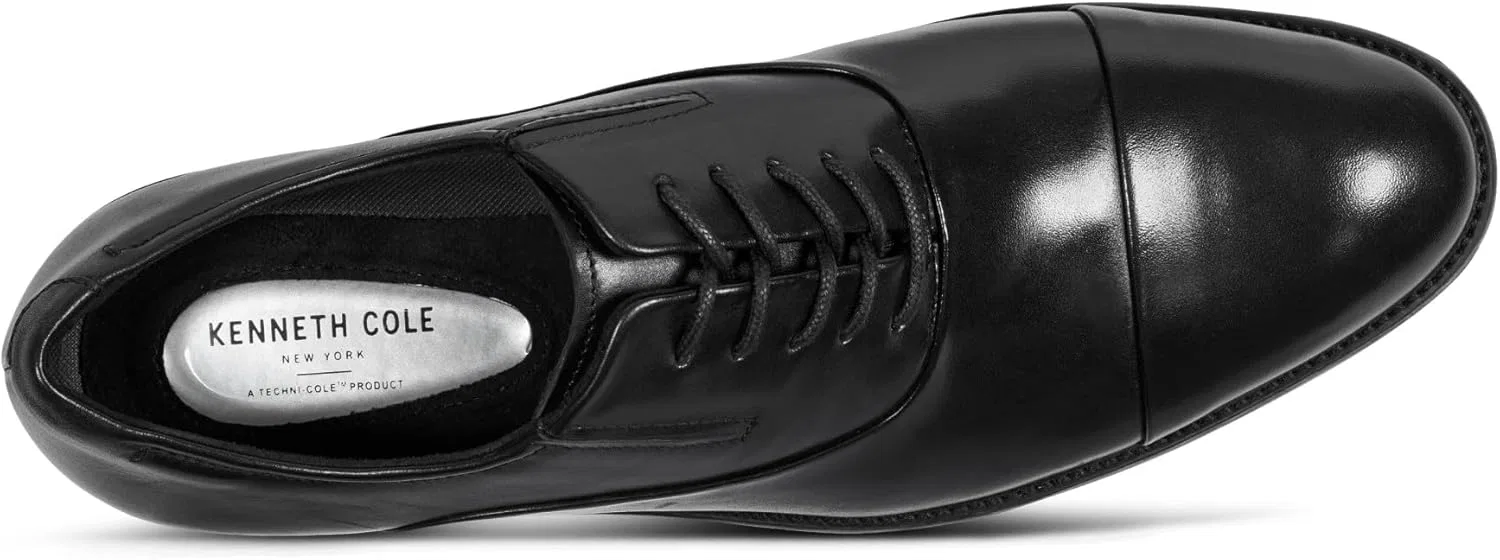 Мужские оксфорды Kenneth Cole New York Tully Cap Toe, Black Leather — фото 4