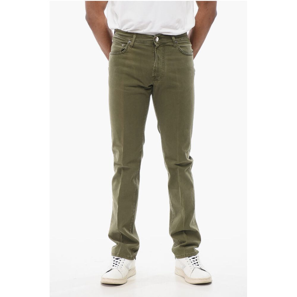 

ID 5-карманные брюки из эластичного хлопка Corneliani, Army