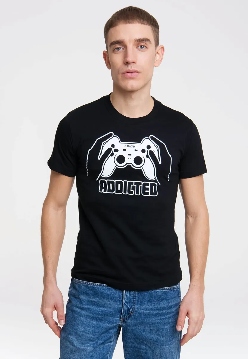 

Футболка Logoshirt "ADDICTED", с принтом спереди, черный