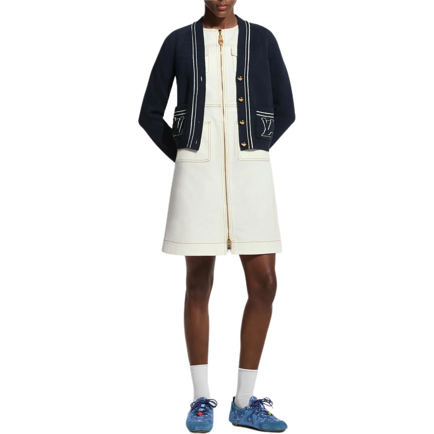 Свитер Nautical SS26 женский LOUIS VUITTON, Marine Blue — фото 4