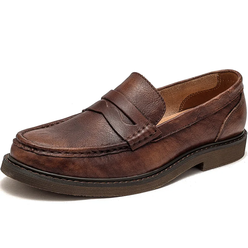 JIEZHOU Мужские повседневные туфли low top коричневые/черные — фото 4