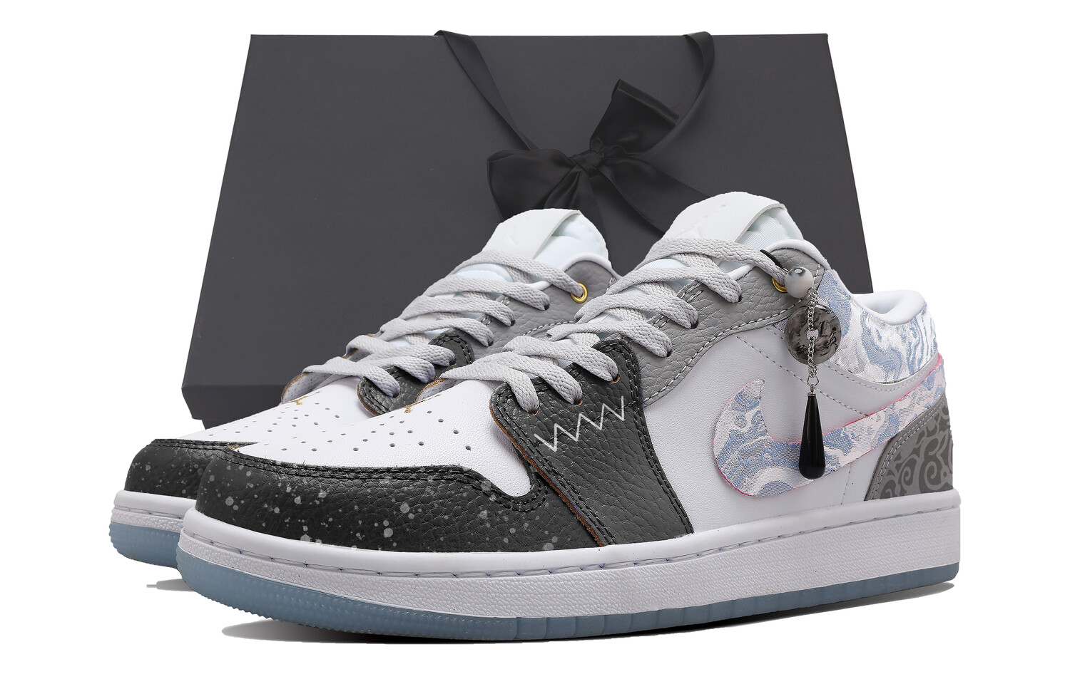

Кроссовки Air Jordan 1 Vintage Basketball Shoes Men Low-Top Gray, Серый, Кроссовки Air Jordan 1 Vintage Basketball Shoes Men Low-Top Gray