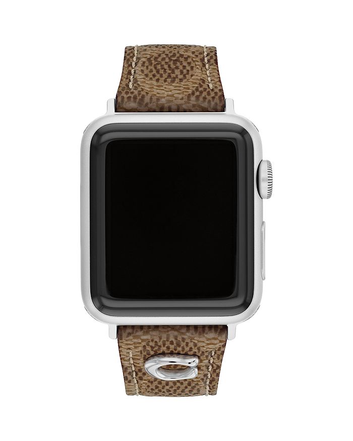 

Ремешок для Apple Watch Tan Signature Canvas, 38/40/41 мм COACH, коричневый