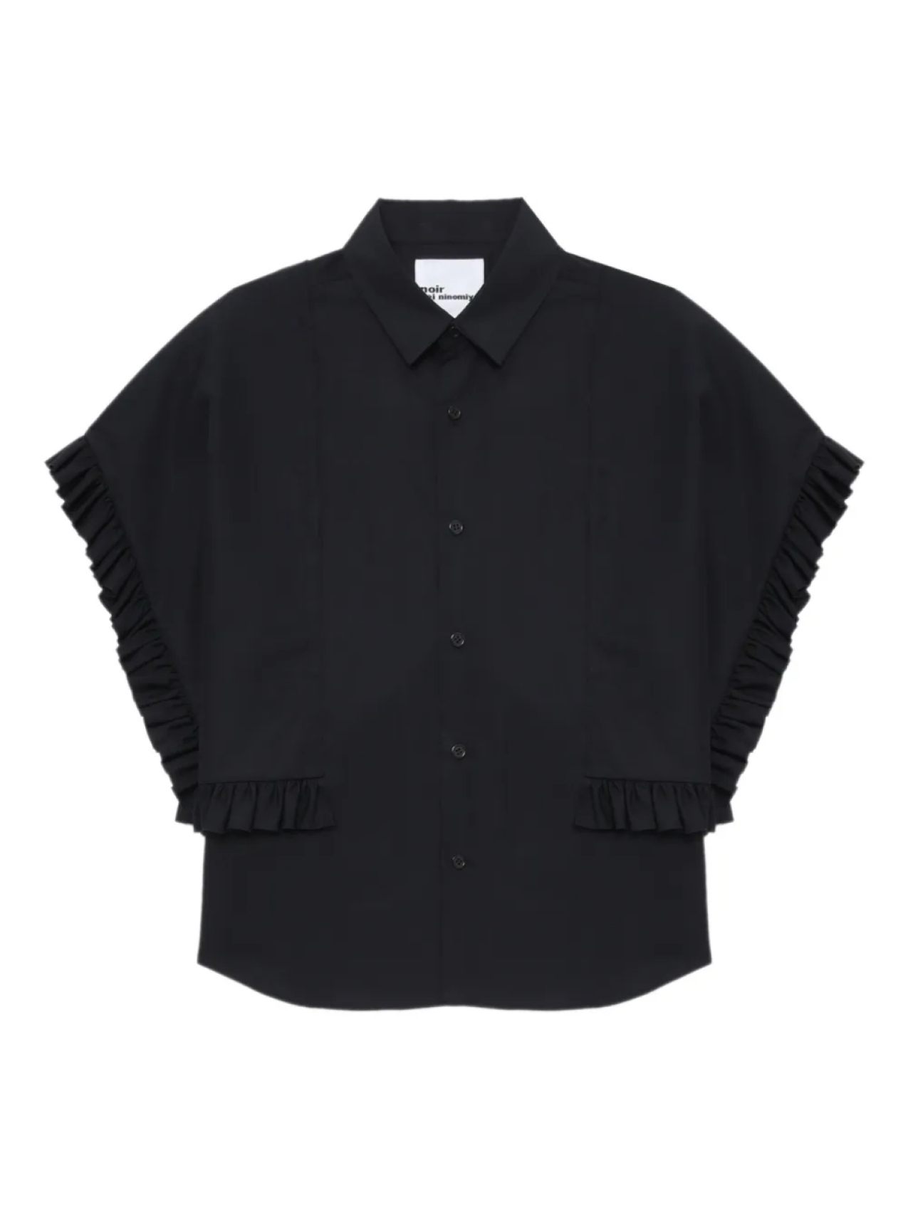 

Блузка с оборками на рукавах Noir Kei Ninomiya, черный