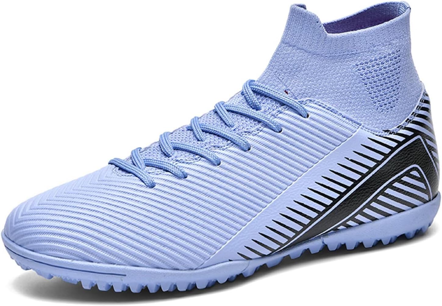 

Мужские футбольные бутсы для искусственного газона, женские и детские высокие футбольные бутсы для игры в помещении, спортивные бутсы до щиколотки с шипами для игры в помещении AG Purfitall, пурпурный