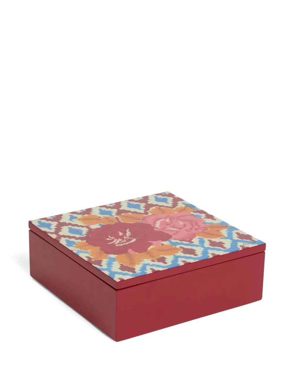 

Шкатулка с цветочным принтом Lisa Corti, красный