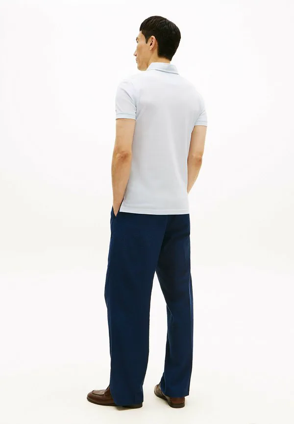Стильная повседневная рубашка-поло с широкими полями Tommy Hilfiger, Breezy Blue White — фото 3