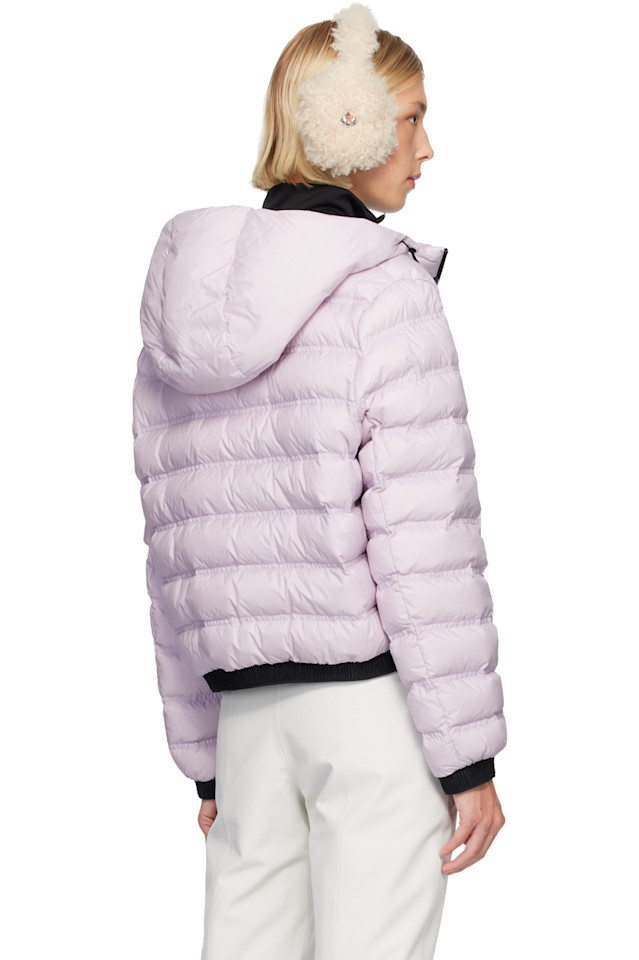Moncler Пуховая куртка из фиолетового панделона — фото 3