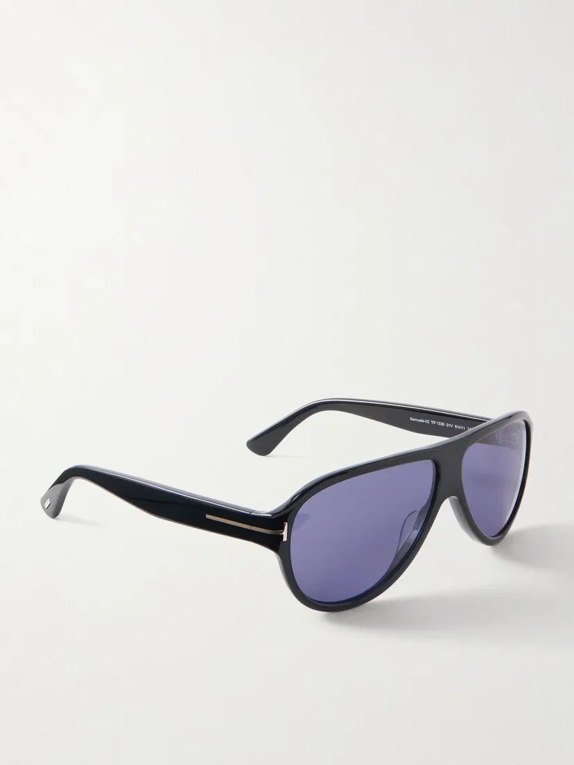 Солнцезащитные очки-авиаторы Samuele из ацетата TOM FORD Eyewear, черный — фото 3