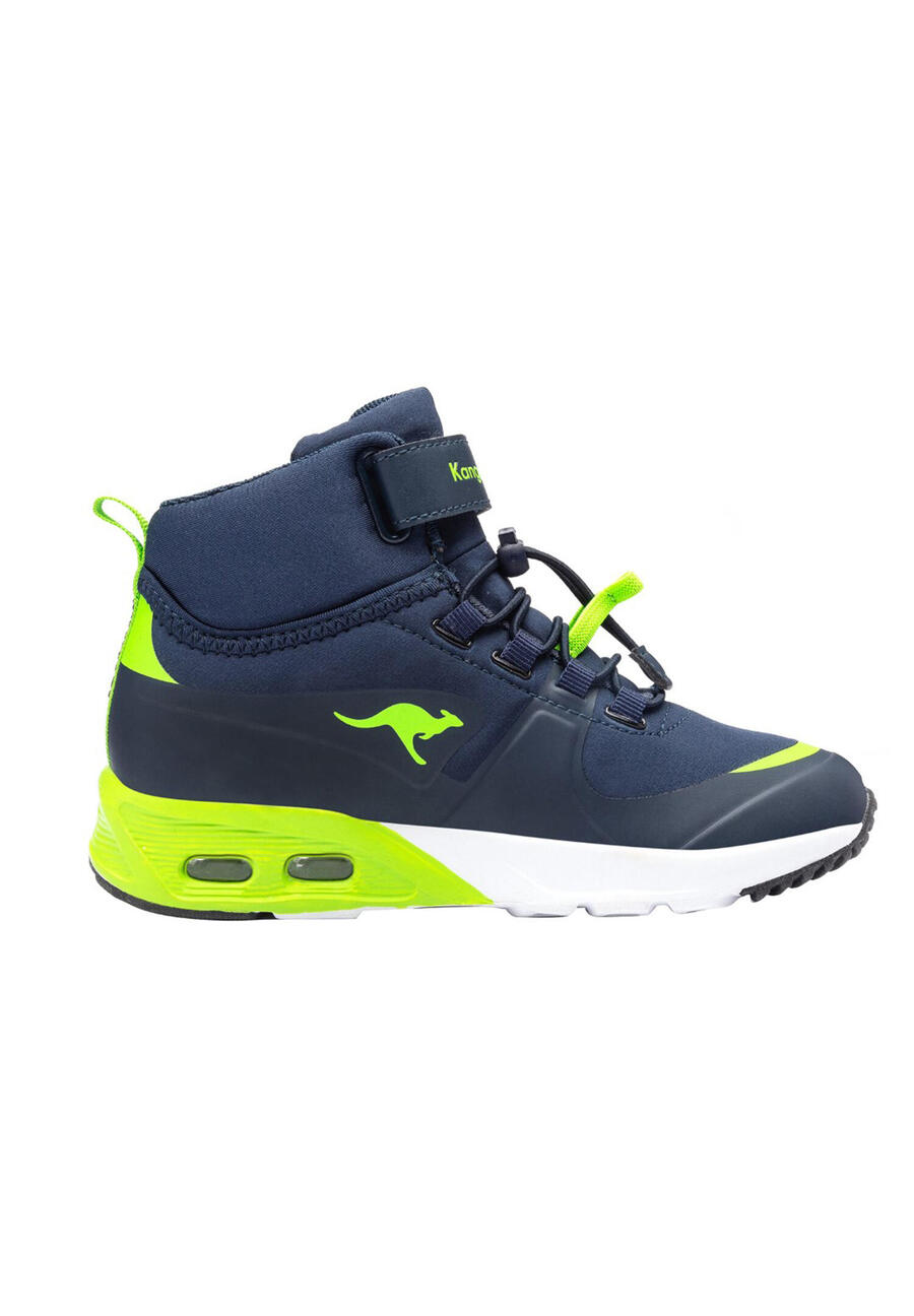 Детские кроссовки KangaROOS KX-Hydro High-Top Unisex, водонепроницаемые, 18598, синие/зелёные — фото 3
