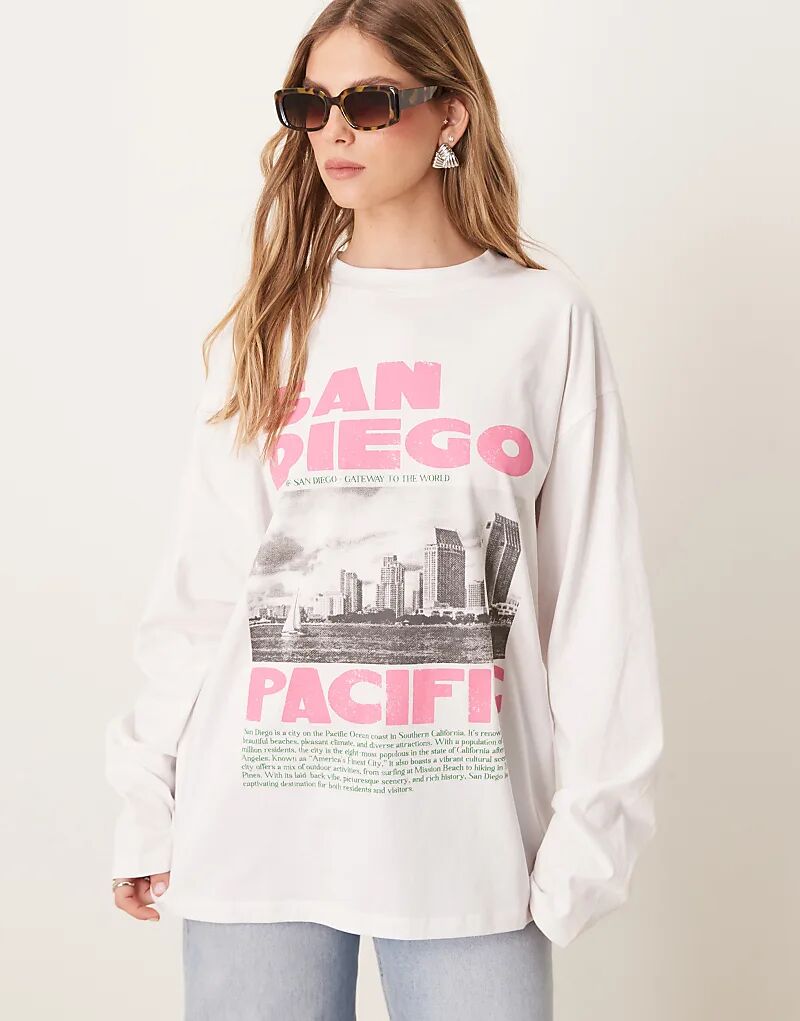 

Футболка с длинным рукавом и графикой Сан-Диего ASOS DESIGN