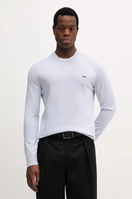 Свитер классический пуловер Lacoste, синий
