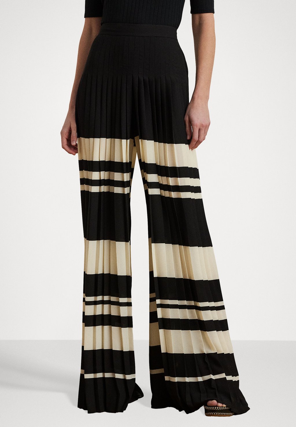 

Брюки DRAPEY POLYESTER PANT Lauren Ralph Lauren, бежевый