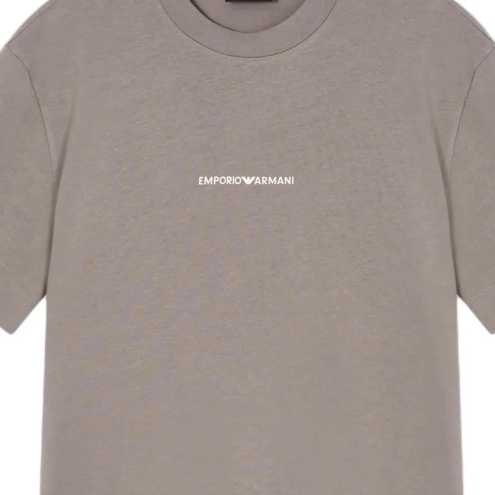 Футболка с круглым вырезом EMPORIO ARMANI, серо-коричневый — фото 3