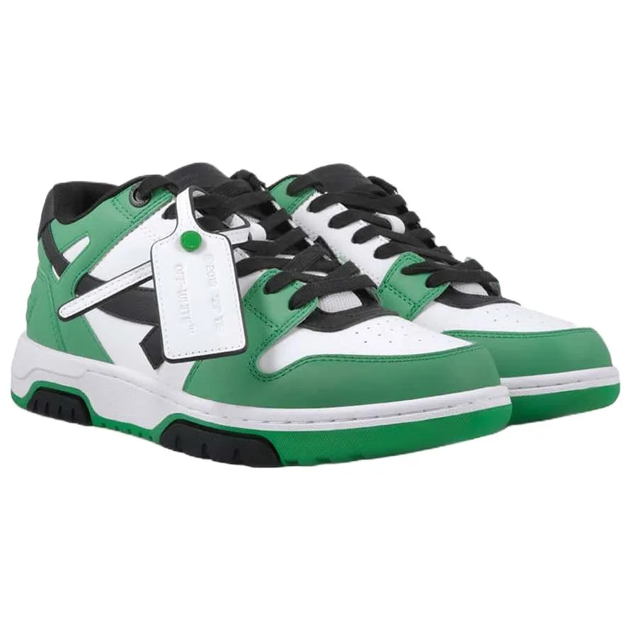 OFF-WHITE OFF WHITE Out Of Office 'OOO' лоу-топсы зеленые черные — фото 4