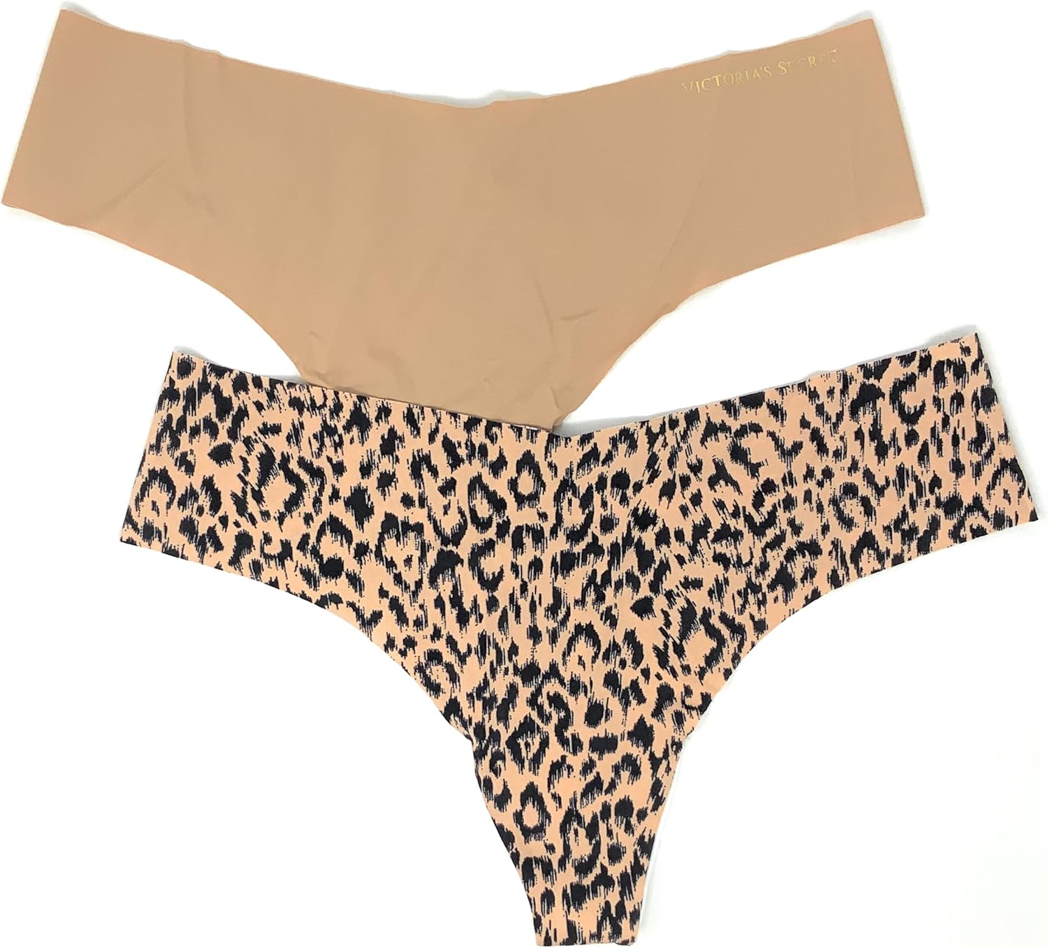 

Трусики-стринги Victoria's Secret No-Show, набор из 2 штук, Nude/Wild Cheetah