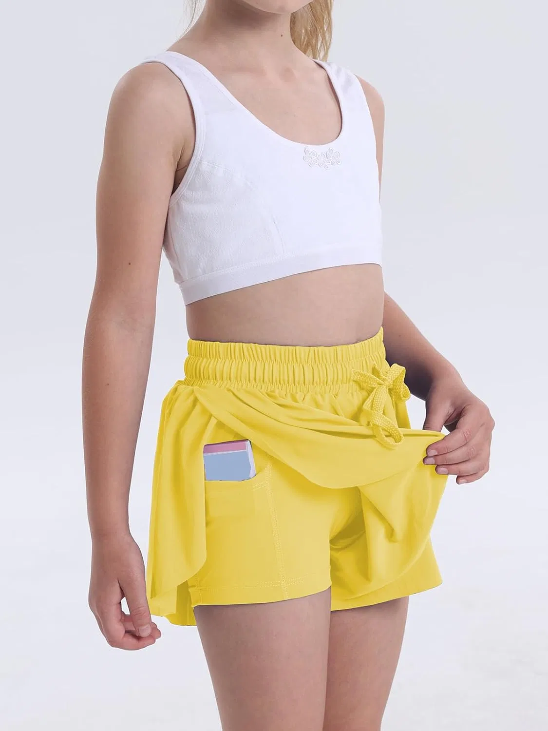 Шорты для девочек Flowy Shorts Heyielda, цвет Lemon Yellow — фото 2