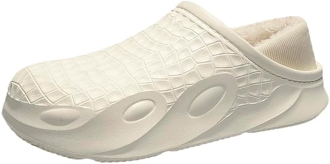 

Мужские хлопковые тапочки Sanjimida, противоскользящие плюшевые повседневные спортивные тапочки, теплые хлопковые тапочки, белый