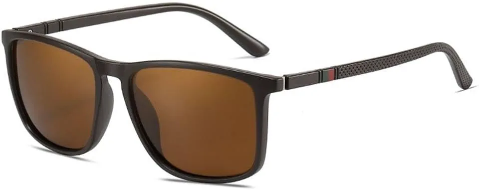 

Мужские поляризованные солнцезащитные очки для вождения, рыбалки, винтажные солнцезащитные очки в оправе TR90, защита от УФ-излучения UV400 KTUCN, 04 Brown